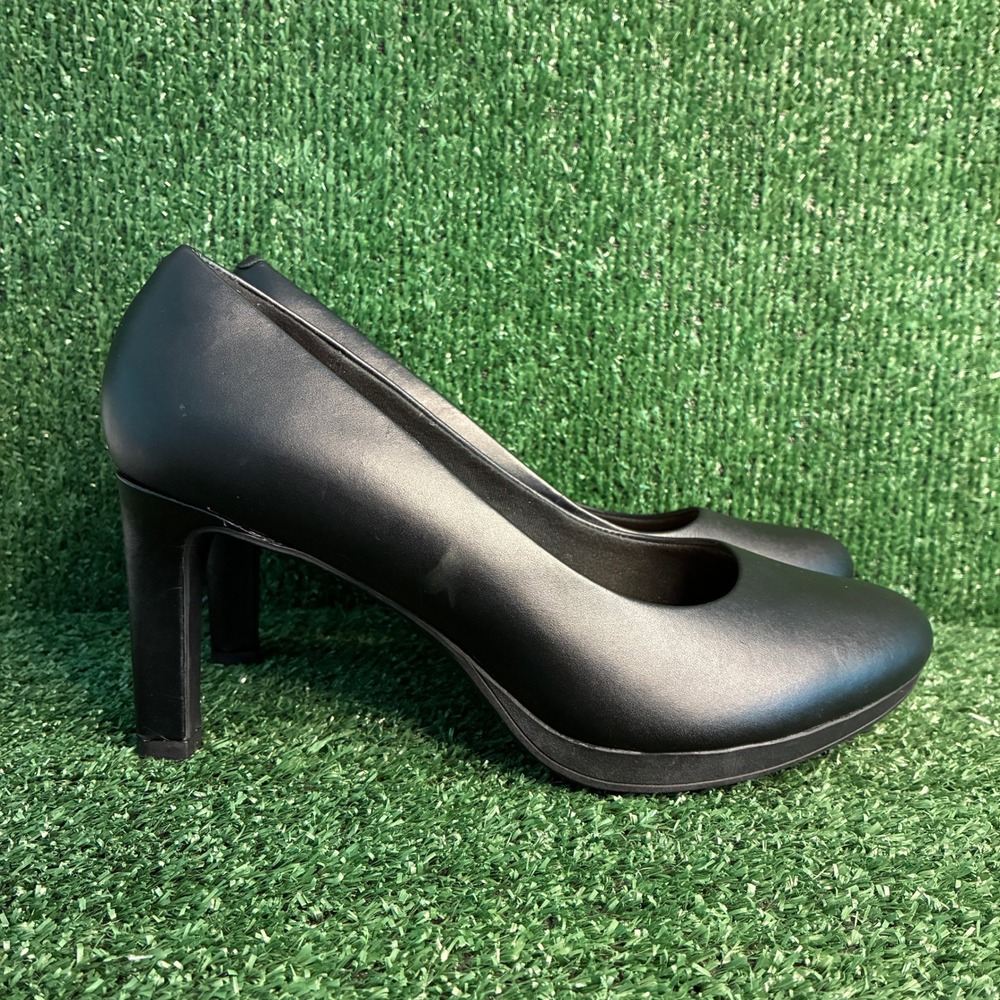Clarks Collection Ambyr Joy Platform Comfort Classic Pumps Black Womens Size 11